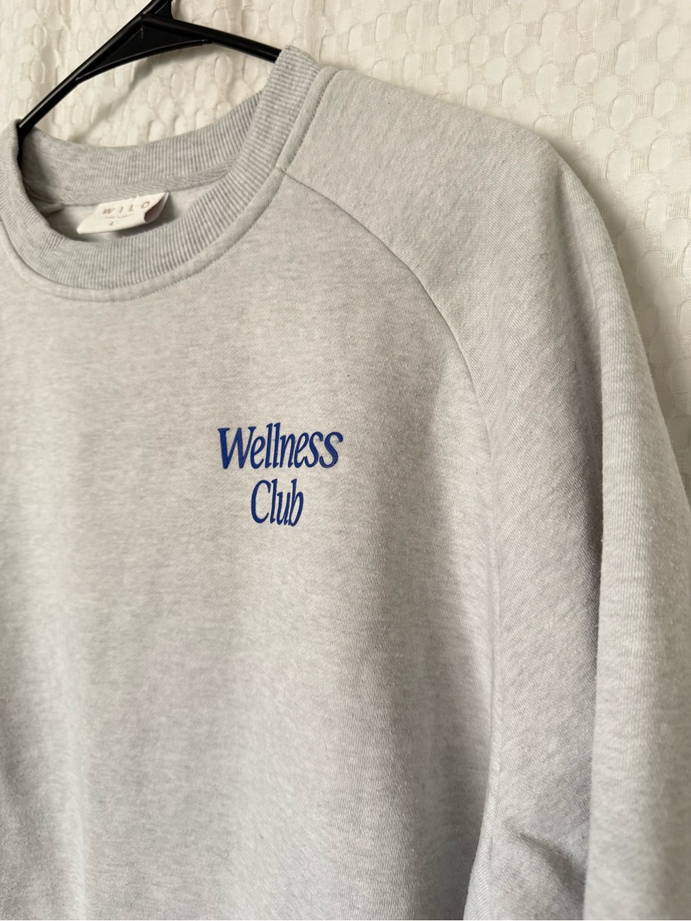 WILO The Label Wellness Club Oversized Sweatshirt Gray Blue Large - Picture 5 of 8